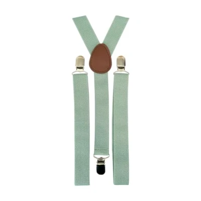Image de DB Dickie Bow Bretelles vintage réglables avec fermoirs robustes pour homme, vert sauge, taille unique