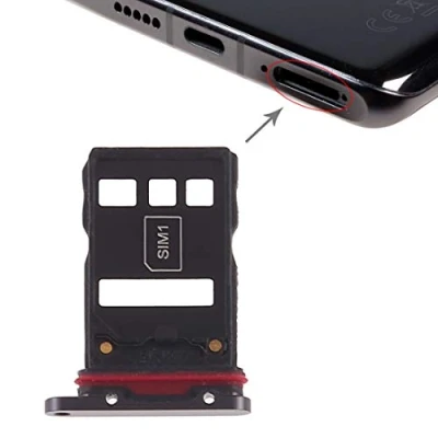 Image de Compatible avec Huawei P30 PRO VOG L29 &quot; Pièce de rechange Try TRAY Plateau pour carte NANO Single Sim Card SLOT SLITTA Logement (Noir)
