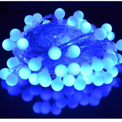 Image de JnDee™ Guirlande lumineuse LED en forme de baies bleues alimentée par piles 2 m 20 Fonctions marche/arrêt/flash, parfaite pour Noël, mariages et fêtes