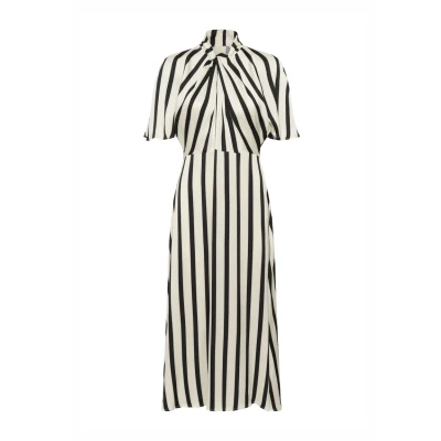 Image de Soaked in Luxury Slclero Miria Printed Robe de jour, Femme, Taille: 38, Black and white stripe