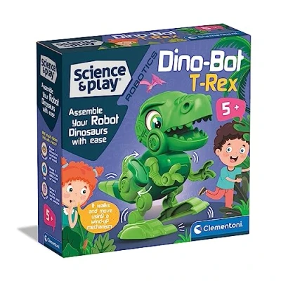 Image de Clementoni 75073 Science &amp; Play Robotics Dino Bot T Rex Robot Dinosaure À Assembler, Enfant, Jeu Scientifique 5 Ans, Éducatif Made in Italy