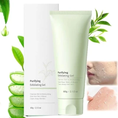 Image de Greteam Purifying Exfoliating Gel,Greteam Scrub,Purifying Gel Moisturizing Cleanses Skin Give,Deep Cleansing Face and Body Scrub