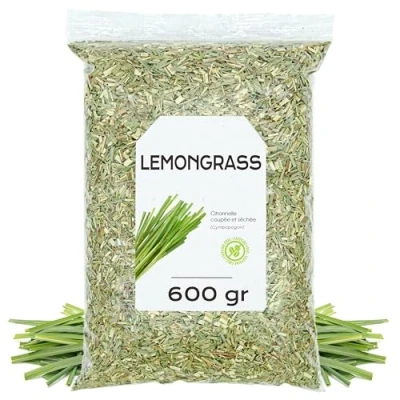 Image de Lemongrass 200gr Citronnelle Tisane Feuilles Thé en Vrac (600 gr)
