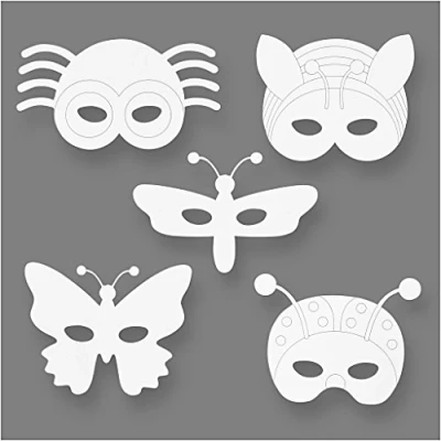 Image de Motifs perforés en carte épaisse blanche de TeACH ME. Élastique inclus. Réf 95215