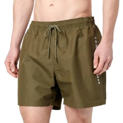 Image de Tommy Hilfiger Original Medium Drawstring Short de bain, Homme, Taille: XXL, Army green