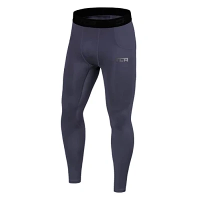 Image de TCA SuperThermal Garçon Legging Sport et Running Collant de Compression Thermique Gris Foncé, 8 10 Ans