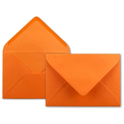 Image de Lot d&#039;enveloppes Neuser 80 g/m² Format B6  175 x 125 mm Bande collante à humidifier 100 Umschläge Orange