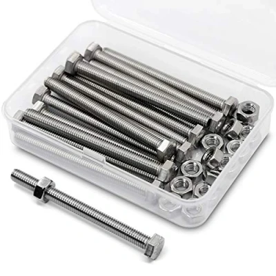 Image de M6 x 60mm 15PCS Boulons à six pans en 304 Acier Inoxydable de Coin Extérieur Vis Hexagonale,Boulons et écrous Sortilège Ensemble
