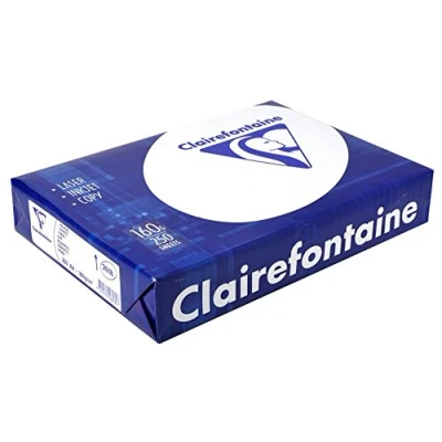 Image de CLAIREFONTAINE Lot de 4 250F Papier universel, format A4, 160 g/m2, extra blanc (2618)