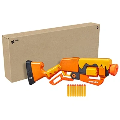 Image de Nerf Roblox Adopt Me!: Bees! Blaster à fléchettes avec mécanisme Levier, 8 fléchettes, Code pour Le Jeu