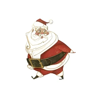 Image de Sizzix Jolly St. Nick by Tim HOL gaufrage 3D Impresslits, Plastique, Joyeux, XL, Taille unique