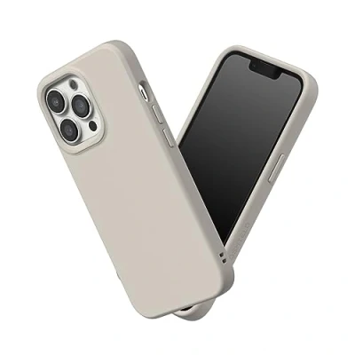 Image de RhinoShield Coque Compatible avec [iPhone 13 Pro] SolidSuit Fine Technologie d&#039;absorption des Chocs et Finition Premium Matte Beige Coquillage