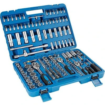Image de TecTake Coffret de clés à cliquets 171 pièces set compact douilles 1/2, 3/8 et 1/4 pouce