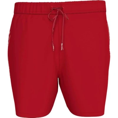 Image de Tommy Hilfiger Short de Bain Homme Medium Drawstring Tape avec Cordon Serrage, Multicolore (Medium Red), M