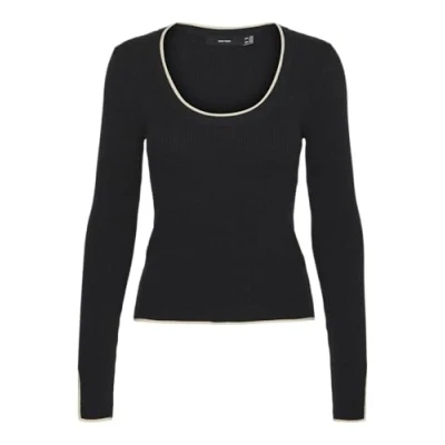 Image de VERO MODA Pull en Maille VMJOAN Overs Black XS