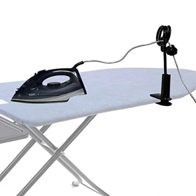 Image de Pmsanzay support de cordon fer flexible, universel pour planche à repasser, flexible et réglable, maintient le hors portée pas repassage, repasser