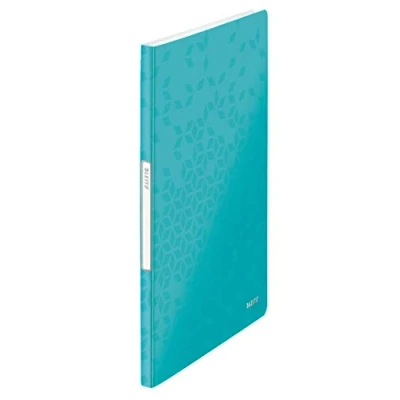 Image de Leitz Reliure Protège Documents A4, 20 Pochettes, 40 Pages, Pochettes Transparentes, Menthe Métallisé, WOW, 46310051