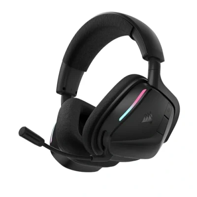 Image de Corsair Void v2 Casque de Jeu sans Fil avec Bluetooth pour PC, PS5, PS4, Switch et Mobile Dolby Atmos, Batterie 70 Heures, Double, Chargement Rapide Carbone