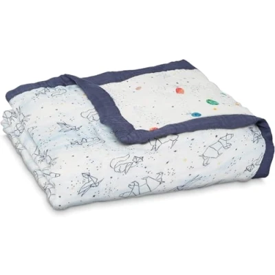 Image de aden + anais Couverture de rêve nouveau né dream blanket silky soft prélavée en viscose bambou somptueusement douce Imprimé Stargaze Quadruple épaisseur 120 cm x