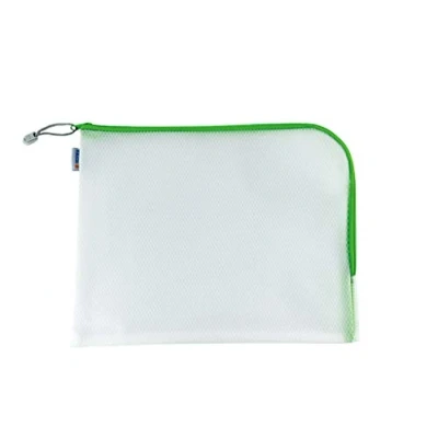 Image de HERMA 20015 pochette à documents A4 avec fermeture éclair (36 x 28 cm) grande transparente zip pour documents, dossiers, jouets, sac de rangement, vert