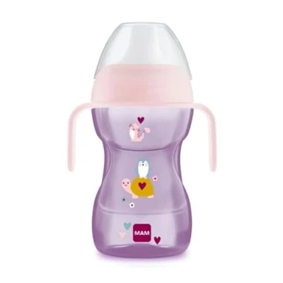 Image de MAM Tasse Fun To Drink Cup avec poignées et bec rigide, 8+ mois, 270 ml, rose