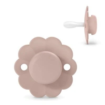Image de Suavinex, Sucette Bébé 6/18 Mois, Ronde avec Tétine Symétrique SX Pro en Silicone, Réversible, Plate et Flexible, Respecte le Développement Buccodentaire, Wonder Mauve