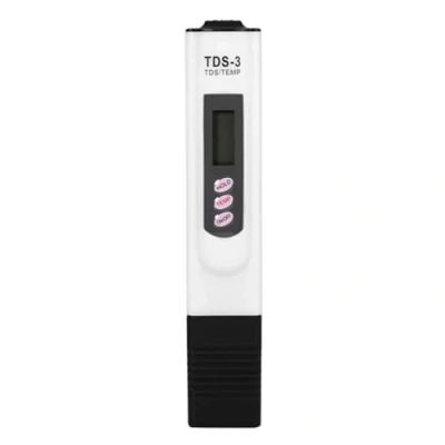 Image de Testeur de Qualité l&#039;eau TDS Thermomètre 2 en 1 Set, Portable avec Ecran LCD 0 9990 PPM Plage Mesure, Mètre Numérique pour Eau Potable, Aquariums et Piscines(Blanc)