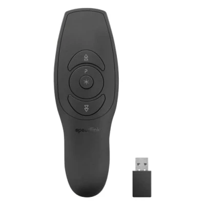 Image de Speedlink Acute Pure Presenter avec pointeur Laser intégré, sans Fil, Noir