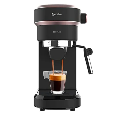 Image de Cecotec Cafetière Expresso Cafelizzia 890 Rose Pro. Espressos et Cappuccino, 1350 W, Système Thermoblock, 20 Bars, Mode Auto pour 1 2 Cafés, Buse Vapeur Orientable Manomètre, 1,2 L