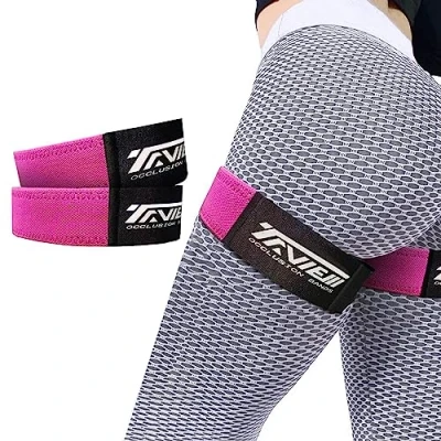Image de bandes d&#039;occlusion pour femmes, muscles fessiers et renforcement des hanches, de restriction du flux sanguin, BFR booty, meilleures résistance en tissu l&#039;entraînement