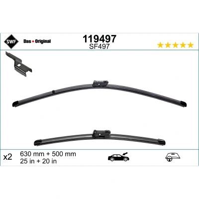 Image de Balai d&#039;essuie glace Swf 119497 avant plat FORD: Focus Mk4 3/5 portes, Turnier, Berline