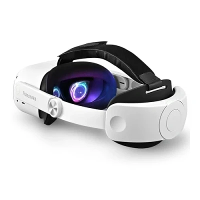 Image de TRANSNOVO Sangle de tête Compatible avec Oculus Quest 2, Accessoires VR, Elite réglable Remplacement pour Meta Support Confort amélioré et sans Pression