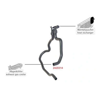 Image de METZGER 2420314 Durite De Refroidissement EPDM (éthylène propylène diène caoutchouc) CITROËN: Berlingo / First I Van, Xsara Break