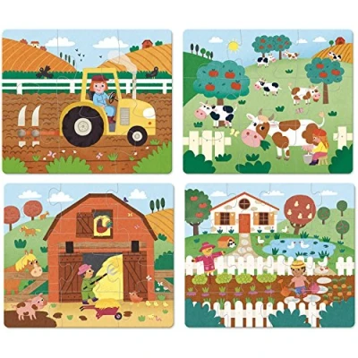 Image de Vilac puzzles de croissance &quot;la ferme&quot; (6, 9, 12, 16 pcs)