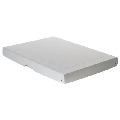 Image de Falken Réf. 22002160000F PureBox PRO 1 boîte de rangement avec couvercle emballage cadeau sans plastique Format A3 hauteur 40 mm poignée découpée entourée d&#039;un ruban Blanc