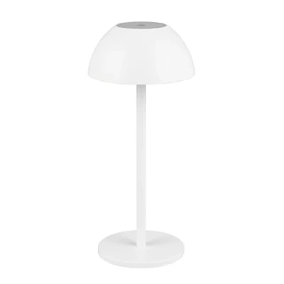 Image de Reality Leuchten R54106131 Ricardo Lampe de table d&#039;extérieur à 4 LED avec batterie en plastique blanc mat 1,7 W