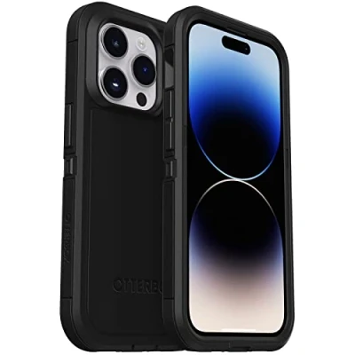 Image de OtterBox Defender Series XT Coque pour iPhone 14 Pro Max (Uniquement) Noir, sans écran, Robuste, se clipse sur MagSafe avec dragonne