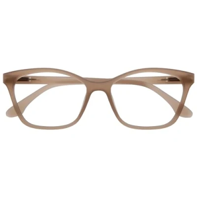 Image de OPULIZE KAT Lunettes de Lecture Élégante Monture Œil Chat Taupe Mat Modèle Mixte pour Hommes et Femmes Charnières à Ressort R59 U +3.50