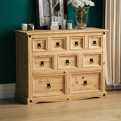 Image de Vida Designs Commode Corona Merchant, Pin, Marron, Double