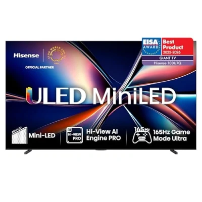 Image de Hisense 100U7QTUK TV 2,54 m (100 ) 4K Ultra HD Smart Wifi Noir 450 cd/m² Neuf