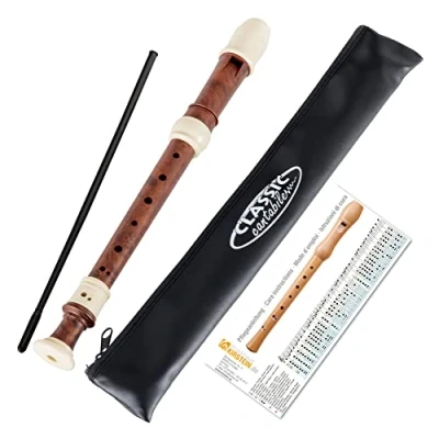 Image de Classic Cantabile Stellina Flûte à bec en C Soprano Baroque Marron
