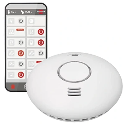 Image de Détecteur de fumée et chaleur WiFi BrennenStuhlConnect WRHM01 avec notification d&#039;application (détecteur 2 piles, testé conformément à la norme EN 14604)