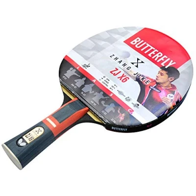 Image de Butterfly Raquette de Tennis Table Zhang Jike Zjx6 en Caoutchouc Wakaba Noir/Rouge