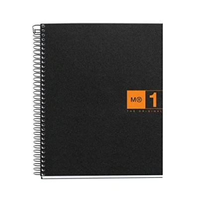 Image de Mr basicos Bloc 1 2658 colore, format a5, épaisseur : 80 feuilles, cuadricula polypropylène, couleur : orange