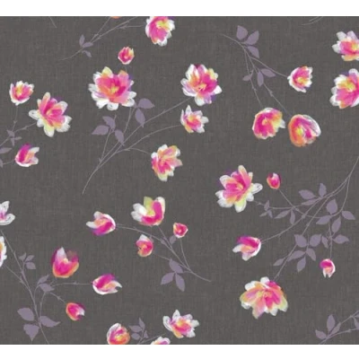 Image de d c fix nappe de table toile cirée Monte Carlo Cheryl anthracite anti tache en plastique PVC linge enduite pour intérieur et extérieur 150 cm x 220 rectangulaire