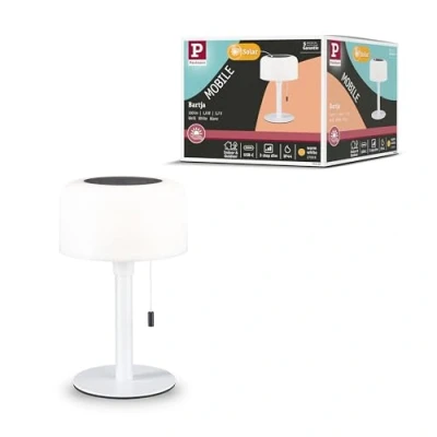 Image de Paulmann Bartja Solaire Lampe de Table w/USB C 3 step Dim. IP44 Blanc