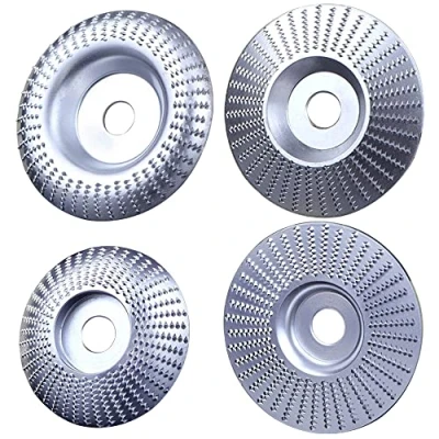 Image de NICAVKIT 4pcs Disque Bois Meuleuse, Abrasif en Bois, de râpe, Disques Meulage pour Façonner, Meuler et couper. Roues Meuleuse d&#039;angle