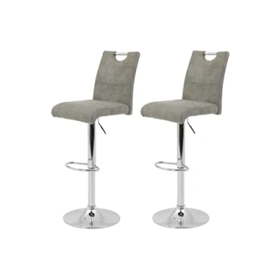 Image de Apollo Tabouret de Bar pivotant à 360, Simili Cuir Acier allié Polyuréthane, Noir, 50 cm l x 38 b 119 h