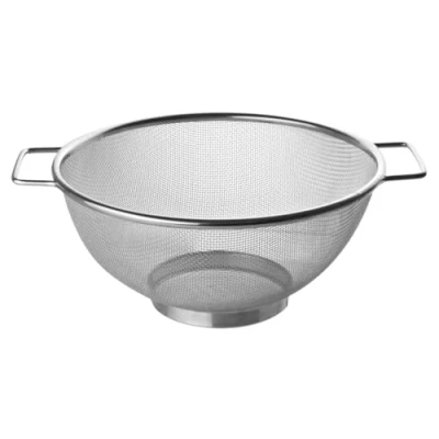 Image de Fackelmann 28333 passoire Tamis INOX, passoire, Tamis, Chinois, Acier Inoxydable, Argent, 26 x 11,5 cm