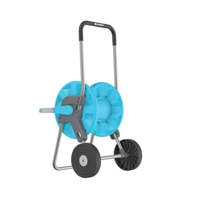 Image de cellfast Chariot De Tuyau Enrouleur Jardin à 2 Roues Résistant La Corrosion Empêche Le Pliage 1/2&quot; 45 m Aluplus